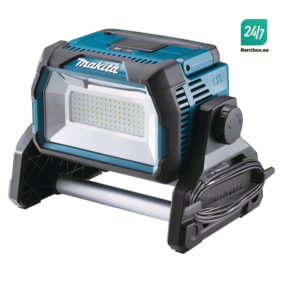 Makita DML809 LED akuprožektor rent – töötab 18V LXT akudega või 230V vooluvõrgust — 1