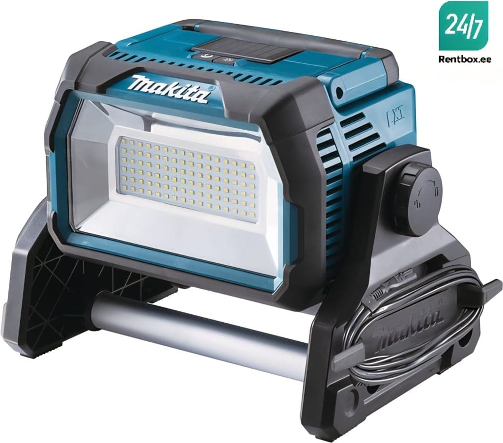 Makita DML809 LED akuprožektor rent – töötab 18V LXT akudega või 230V vooluvõrgust